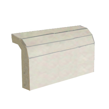 Mosaic House Moroccan tile Mosaic Flat Bullnose TLA 1 B White,    solid zellige, mosaic, zellij, bullnose, trim, glaze 